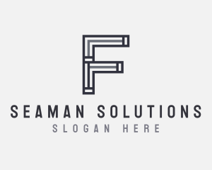 Scaffolding Repair Letter F logo design