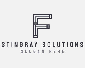 Scaffolding Repair Letter F logo design