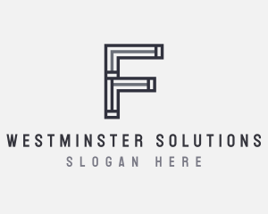 Scaffolding Repair Letter F logo design