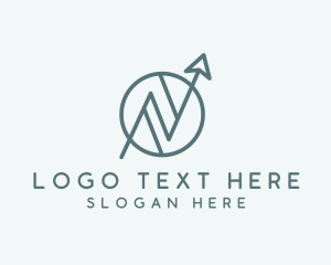 Logistics - Outline Arrow Letter N Business logo design