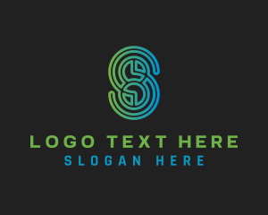 Letter S - Digital Tech Software logo design