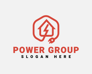 Lightning House Power logo design