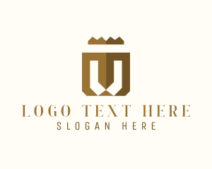 Royalty - Crown Firm Letter V logo design