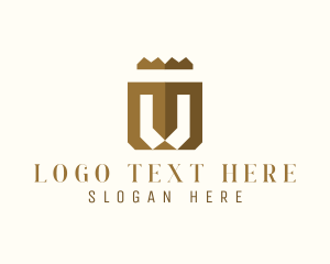 Marketing - Crown Firm Letter V logo design