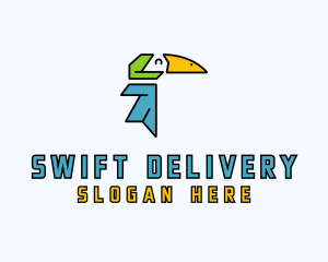 Toucan Delivery Courier logo design