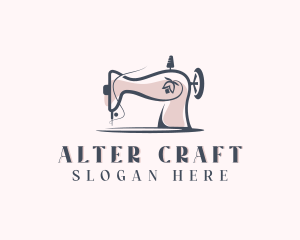 Sewing Machine Tailoring Alteration logo design