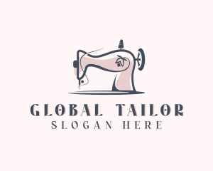 Sewing Machine Tailoring Alteration logo design