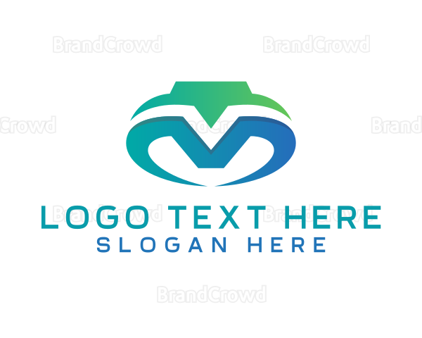 Modern Futuristic Letter VM Logo