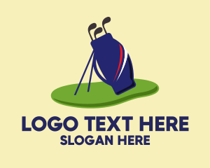 Golfer - Golf Club Bag logo design