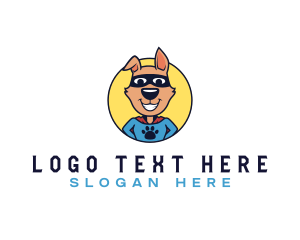 Super Hero Pet Dog logo design