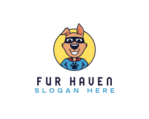 Fur - Super Hero Pet Dog logo design