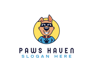 Super Hero Pet Dog logo design