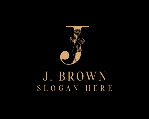 Floral Hotel Letter J logo design