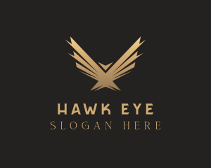 Hawk - Golden Hawk Wings logo design