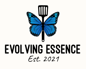 Metamorphosis - Butterfly Spatula Chef logo design