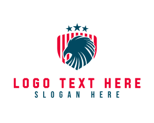 Flag - American Eagle Patriotic Shield logo design