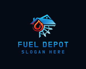 Petrol - Fire Ice HVAC logo design