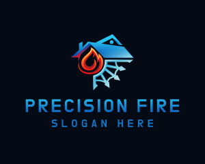 Fire Ice HVAC logo design