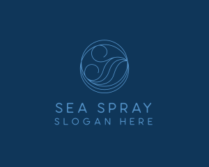 Sea Water Wave logo design