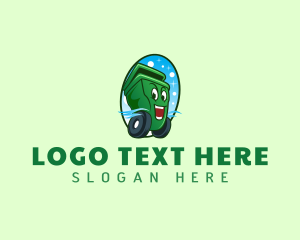 Recyclable - Cleaner Trash Bin logo design