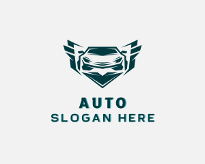Car Auto Detailing Shield logo design