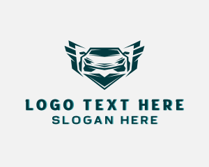 Car Care - Car Auto Detailing Shield logo design