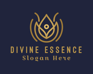 Luxury Flower Yoga  logo design