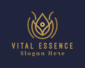 Luxury Flower Yoga  logo design