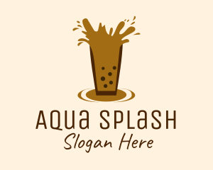 Splash - Milktea Splash Cup logo design