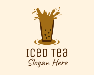 Milktea Splash Cup logo design