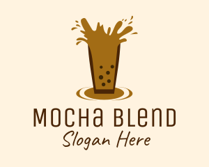 Mocha - Milktea Splash Cup logo design