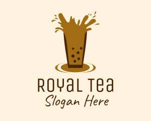 Milktea Splash Cup logo design