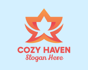 Orange Fancy Star Hotel logo design