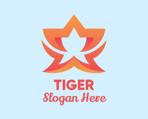 Orange Fancy Star Hotel logo design