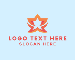 Orange Fancy Star Hotel logo design