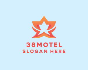 Orange Fancy Star Hotel logo design