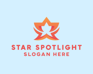 Orange Fancy Star Hotel logo design