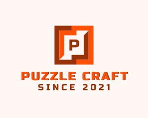 Square Puzzle Pattern logo design