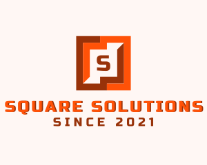 Square Puzzle Pattern logo design