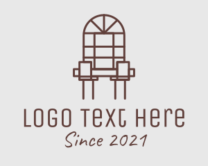 Wooden - Window Dining Furniture logo design
