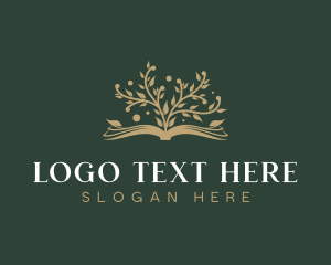 Library - Learning Tree Book logo design
