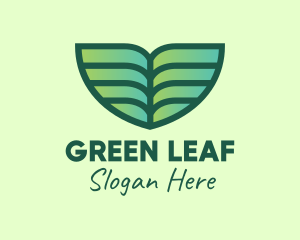 Green Environmental Leaf logo design