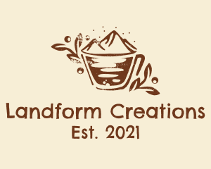 Landform - Rustic Mountain Coffeehouse logo design