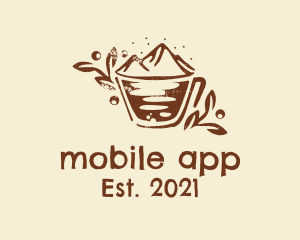 Coffee Farm - Rustic Mountain Coffeehouse logo design