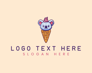 Animal - Koala Ice Cream Animal logo design