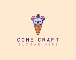 Koala Ice Cream Animal  logo design