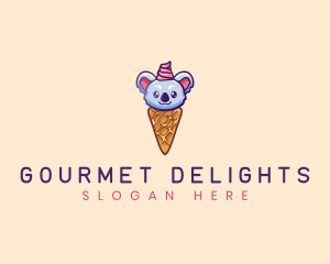 Koala Ice Cream Animal  logo design