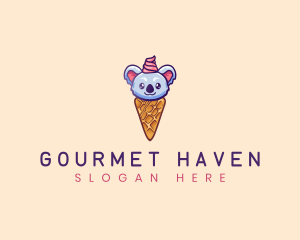 Koala Ice Cream Animal  logo design