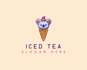 Koala Ice Cream Animal  logo design