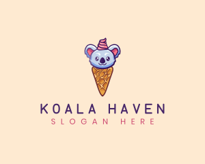 Koala Ice Cream Animal  logo design
